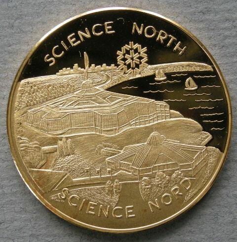 Canada. Medal commemorating the Opening of Science North at Sudbury, Ontario