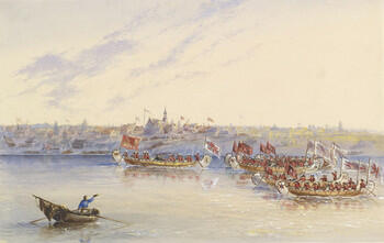 Canoes passing Caughnawaga, 29 August 1860