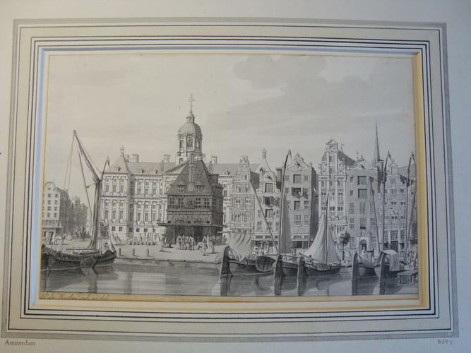 The Koninklijk Paleis with the Waag and Damrak, Amsterdam