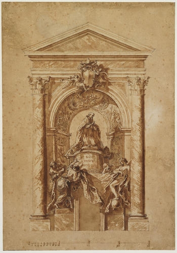 A design for the tomb of Pope Alexander VII in St Peter's, Rome