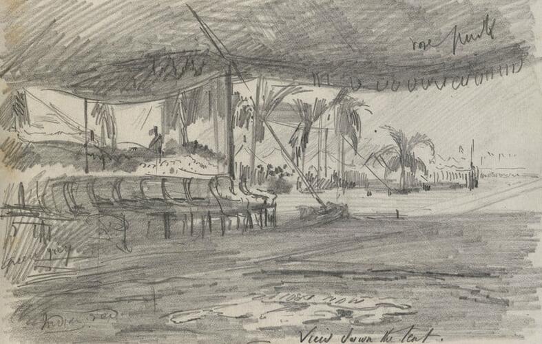 The tent used for the Chapter of the Star of India held in Kolkata, 1 January 1876