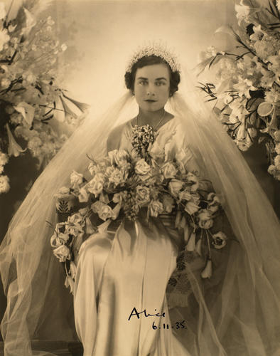 Princess Alice, Duchess of Gloucester (1901-2004) on her wedding day