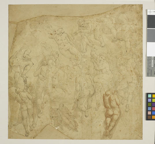 A portion of Michelangelo's Last Judgement: Souls being raised to Heaven