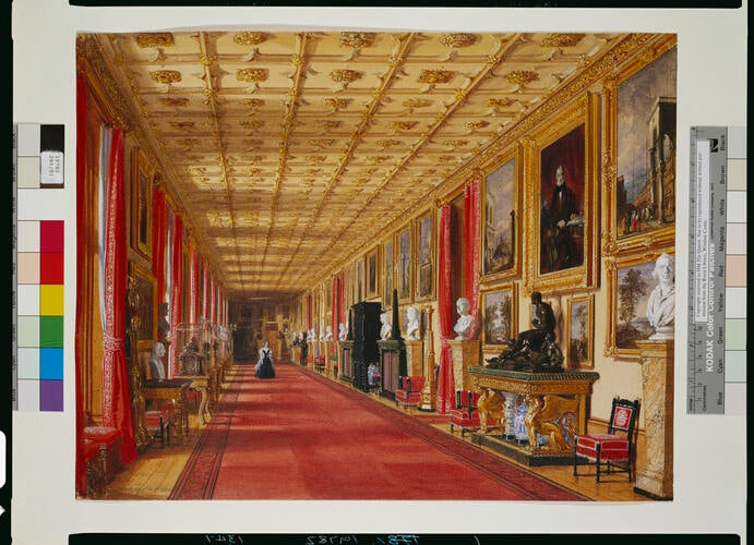 The south section of the Grand Corridor, Windsor Castle