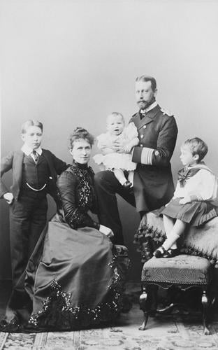 Prince and Princess Henry of Prussia with their sons, Prince Waldemar, Prince Sigismund and Prince Henry