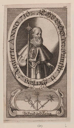 Master: [The Dukes of Bavaria from 538-1679]
Item: THEODO der funfte, 11 Herzog