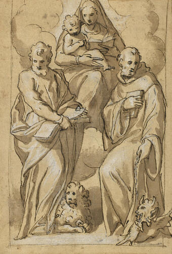 The Madonna and Child with Sts Mark and Bernard of Clairvaux