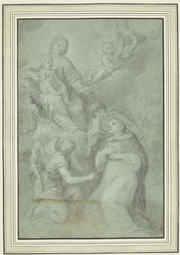The Virgin and Child adored by a Dominican Monk The Virgin and Child adored by a Dominican Monk
