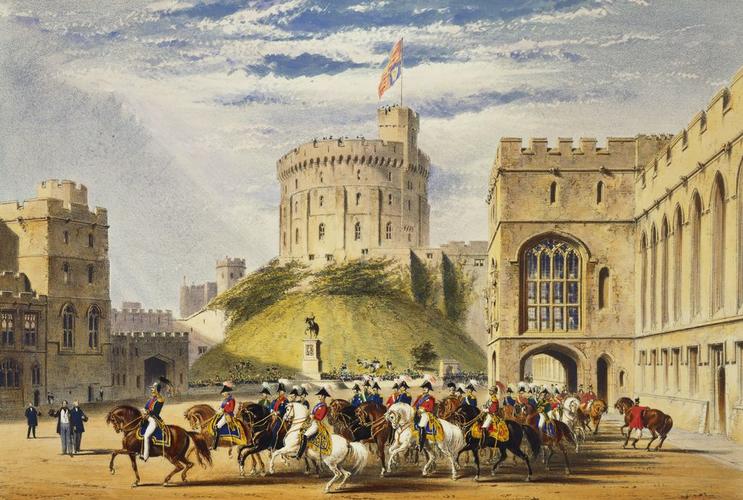 Master: Views of the Interior and Exterior of Windsor Castle
Item: The Quadrangle, looking west