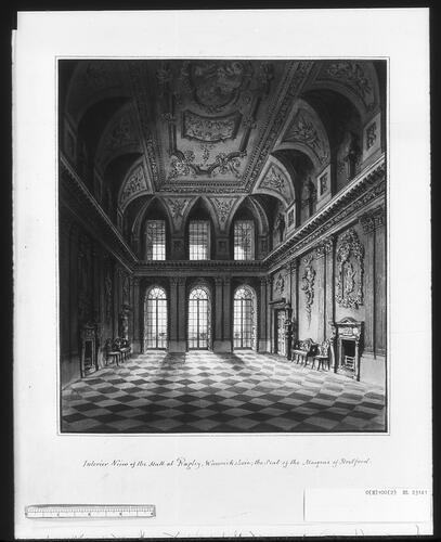 An interior view of the Hall at Ragley in Warwickshire