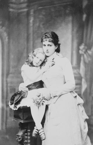 Maria Josefa, Duchess Karl Theodor in Bavaria and child ?Duchess Marie Gabriele. [Album: Photographs. Royal Portraits, 1883-1891]