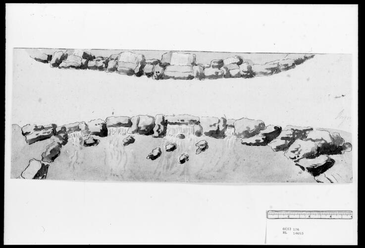 A design for rockworks forming a low cascade