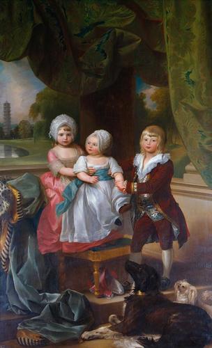 Prince Adolphus, later Duke of Cambridge (1774-1850), with Princess Mary (1776-1857) and Princess Sophia (1777-1848)