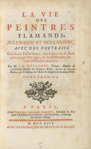 La vie des peintres flamands, allemands et hollandois . . . ; v. 1 / par M. J. B. Descamps La vie des peintres flamands, allemands et hollandois . . . ; v. 1 / par M. J. B. Descamps
