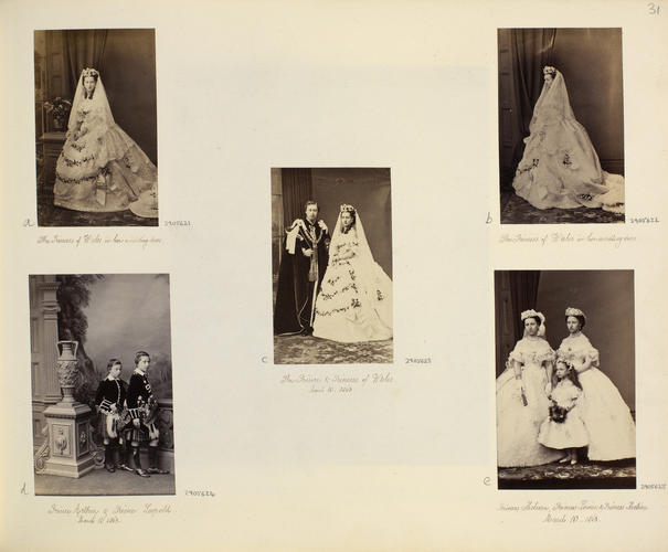 Princess Alexandra in her wedding dress Princess Alexandra in her wedding dress