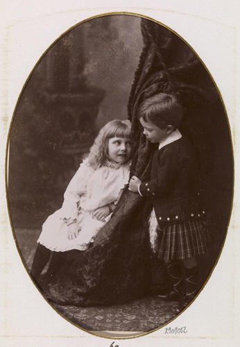 Princess Alice of Albany and Charles Edward, Duke of Albany, May 1889. [Album: Photographs. Royal Portraits, 1883-1891]