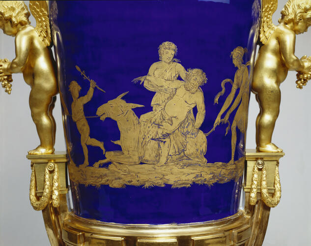 Master: Vase à pied de globe or vase chinois