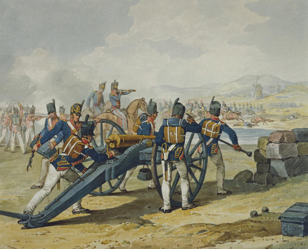 Royal Artillery Dislodging French Cavalry, 1813