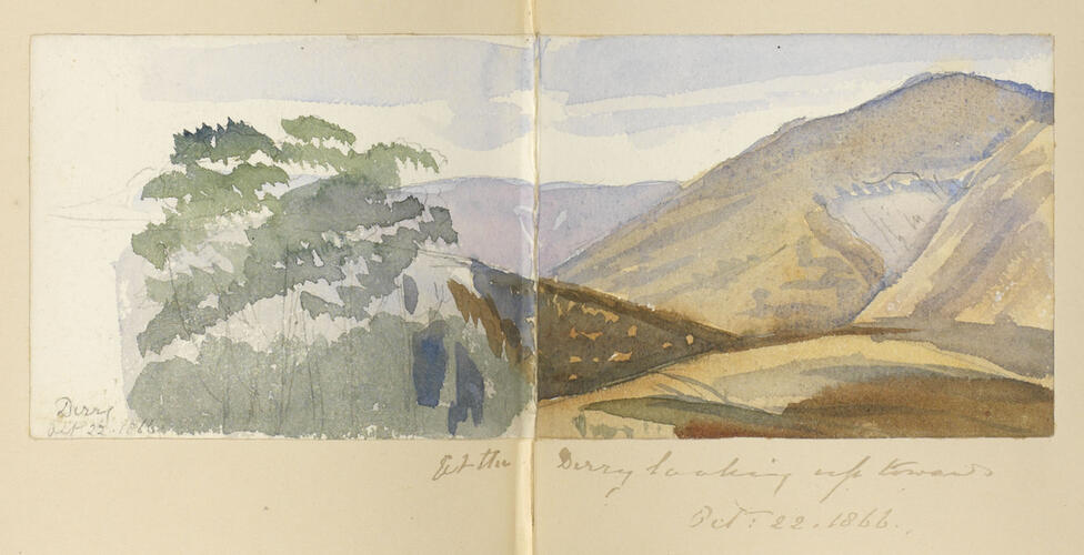Master: SKETCHES FROM NATURE V. R. 1865 TO 1867
Item: At the Derry looking up