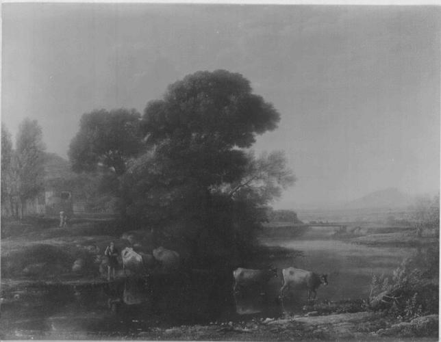 Landscape with Cattle Crossing a Stream