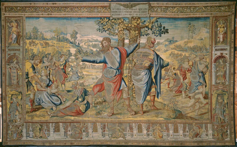 Master: The Story of Abraham Series
Item: The Separation of Abraham and Lot, Genesis Ch. 13, v. 8-9 Master: The Story of Abraham Series
Item: The Separation of Abraham and Lot, Genesis Ch. 13, v. 8-9