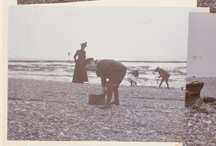 Master: Page 37 of Princess Victoria's album: Royal children on Snettisham Beach, Norfolk
Item: Snettisham Beach