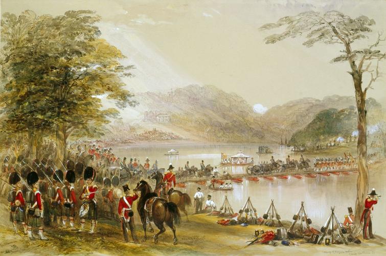 Military manoeuvres at Virginia Water, 5 July 1853