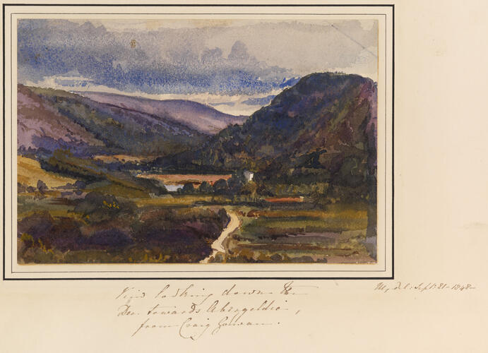 Item: View looking down the Dee towards Abergeldie from Craig Gowan