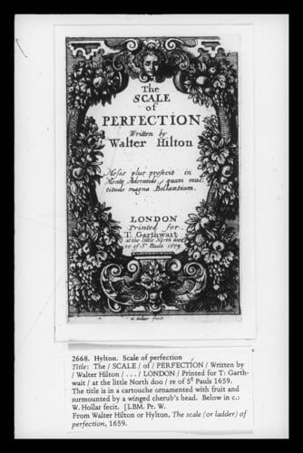 Hylton, 'Scale of Perfection'; title page Hylton, 'Scale of Perfection'; title page