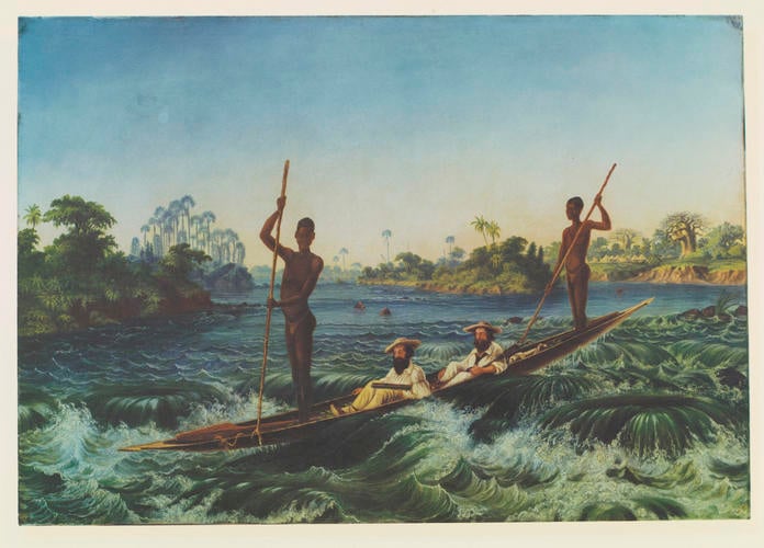 Master: Thomas Baines: his art in Rhodesia
Item: Thomas Baines, his art in Rhodesia. Plate IV: The boatmen of the rapids