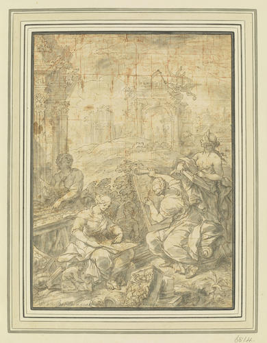 Figures recording the monuments of antiquity