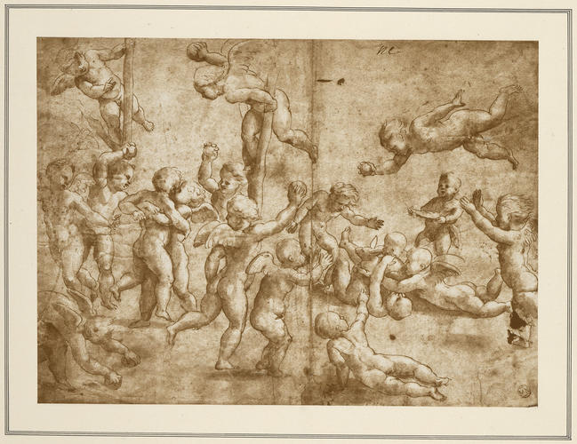 Children and putti playing