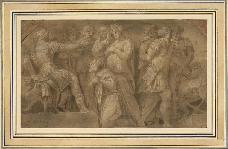 The Clemency of Scipio (?), and part of another scene from ancient history