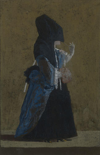 A woman with a hood A woman with a hood