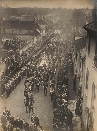 Queen Victoria's funeral procession going through East Cowes, Isle of Wight