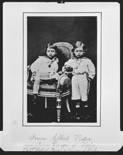 Prince Albert Victor and Prince George of Wales, June 1869 [in Portraits of Royal Children Vol. 13 1868-69]