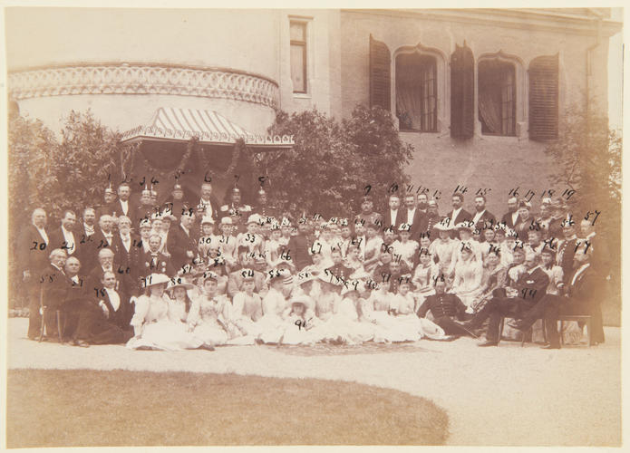 Group photograph, Rosenau, Germany circa 1891. [Album: Photographic Portraits, vol. 6/64 1888-1893]