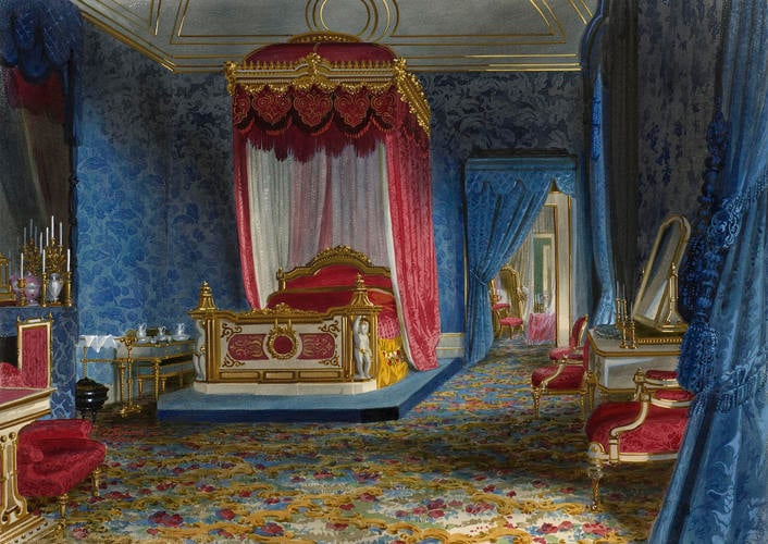 Buckingham Palace: the bedroom prepared for the Empress Eugenie