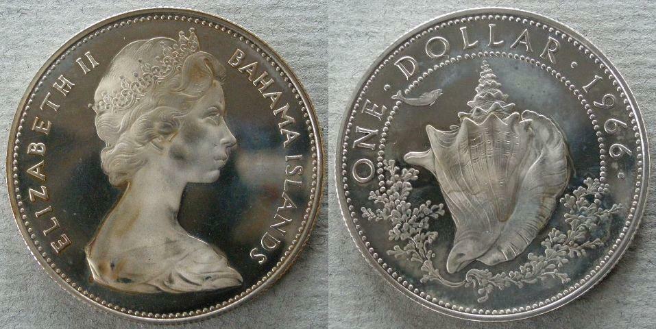 Bahamas. Proof one dollar Bahamas. Proof one dollar