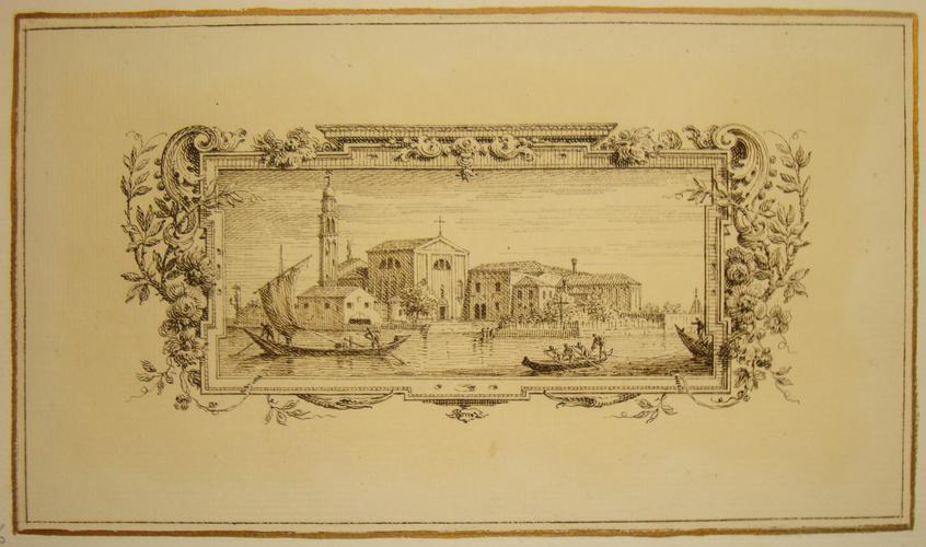 Vignette depicting the Isola di S. Giorgio in Alga