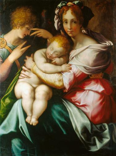 The Virgin and Child with an Angel The Virgin and Child with an Angel