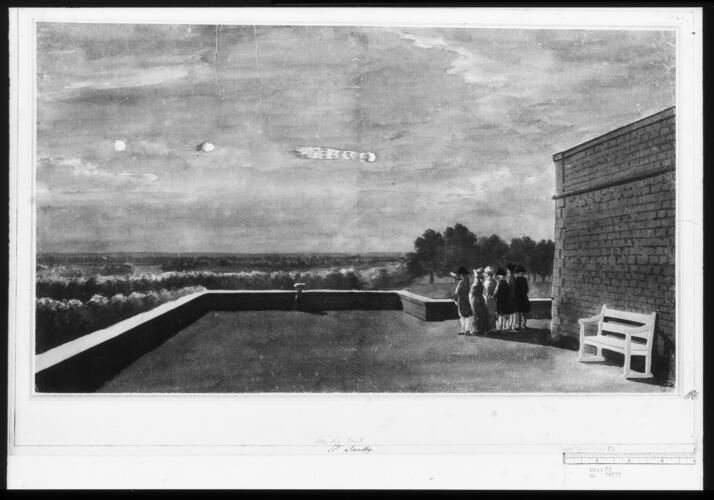 The meteor of 1783 seen from the east end of the North Terrace