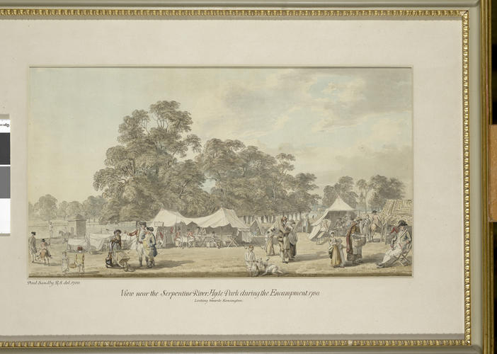 View near the Serpentine River, Hyde Park during the Encampment