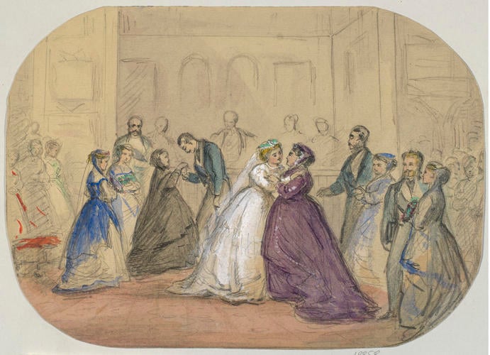 Marriage of Princess Mary to Prince Francis of Teck at Kew, 12 June 1866