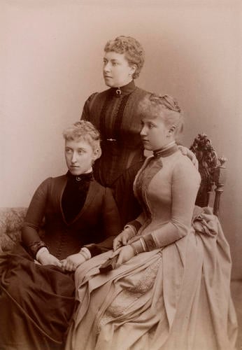 Helena, Princess Christian of Schleswig-Holstein, and her daughters, 1887 Helena, Princess Christian of Schleswig-Holstein, and her daughters, 1887