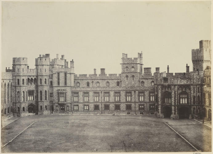 View of the Equerries Entrance and the Sovereign's Entrance, the Quadrangle, Windsor Castle