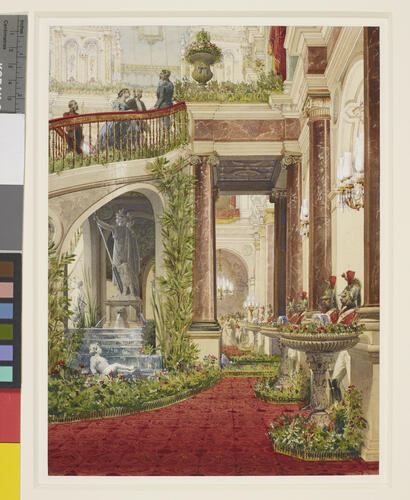 The fountain under the Staircase of Honour at the Hôtel de Ville, 23 August 1855