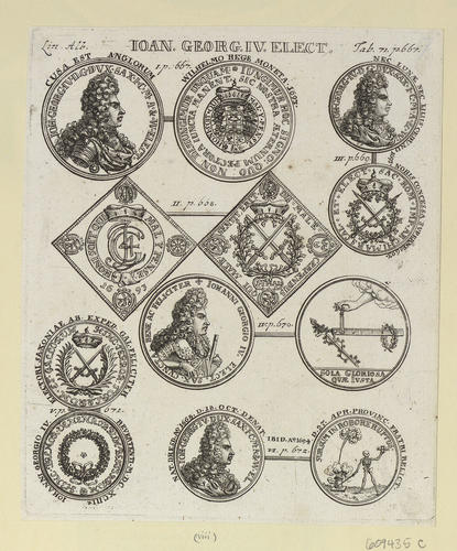 Master: [Engravings of the medals of John George IV, Elector of Saxony]
Item: IOAN GEORG IV ELECT