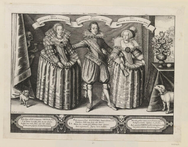 [Otto, Landgrave of Hesse-Kassel and his consorts Catharina Ursula of Baden-Durlach, Landgravine of Hesse-Kassel and Agnes Magdalena of Anhalt-Dessau, Landgravine of Hesse-Kassel]