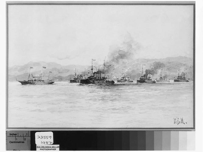 HMY Victoria and Albert [III] and escort off Algiers, April 1903